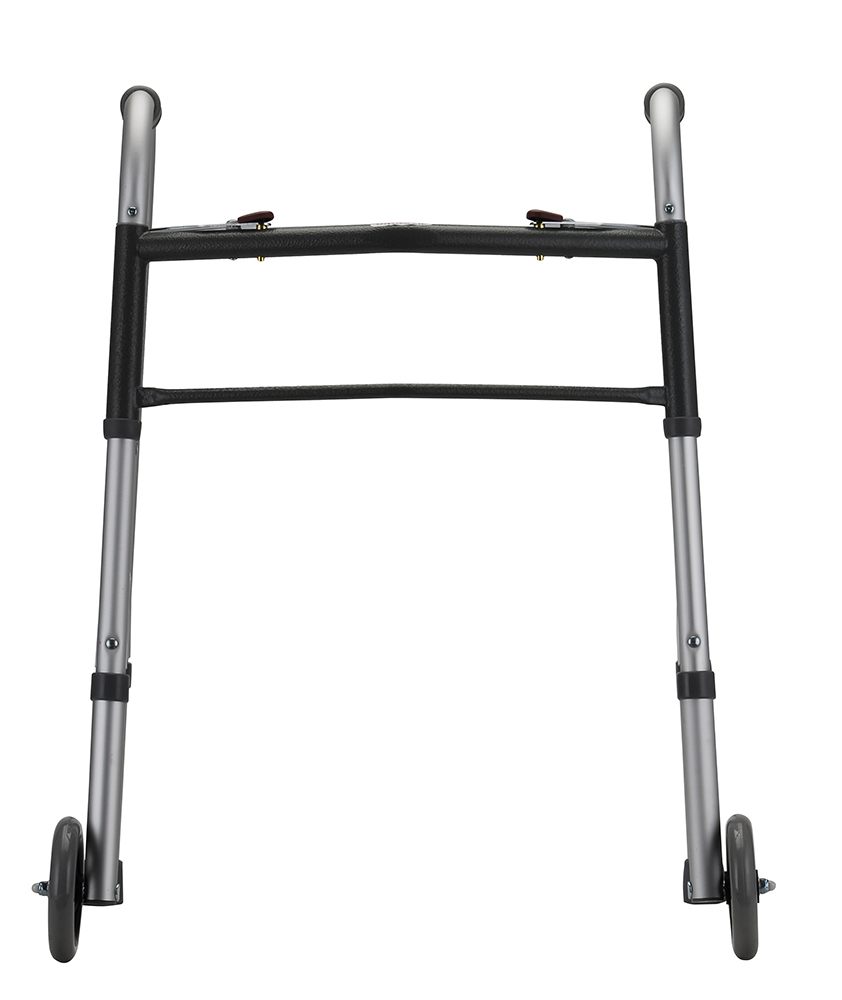 YOUTH FOLDING WALKER W/ 5" WHLS FRONT VIEW